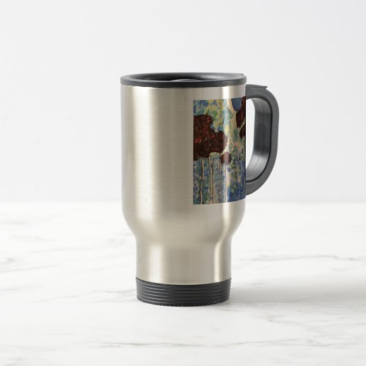 Tasse de voyage de peinture forestière (Devant droit)