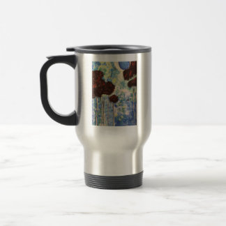 Tasse de voyage de peinture forestière