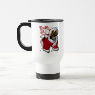 Tasse de voyage de Père Noël Yorkie
