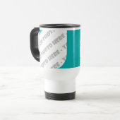Tasse de voyage de photo de courbes de Teal - (Devant gauche)