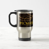 Tasse de voyage de Pickleball avec le coeur jaune (Gauche)