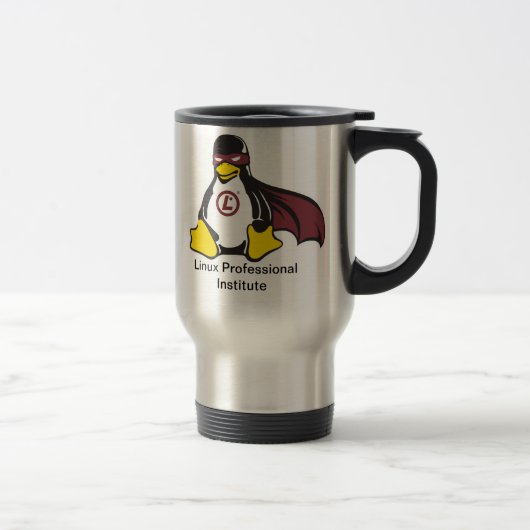 Tasse de voyage de pingouin de vengeur de LPI (Droit)