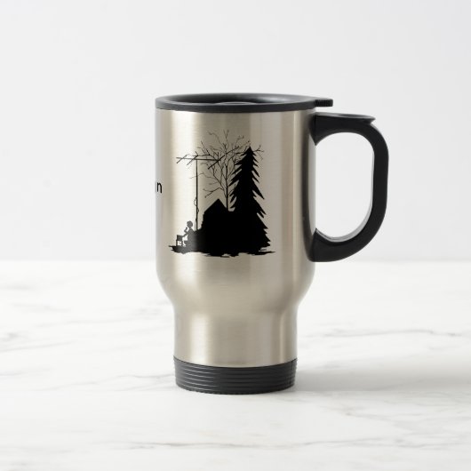 Tasse de voyage de radio-amateur de silhouette de (Droit)