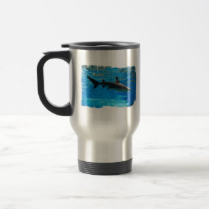 Tasse de voyage de requin de natation