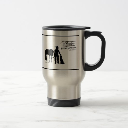tasse de voyage de silhouette de cowboy (Droit)
