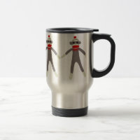 Tasse de voyage de singe de chaussette