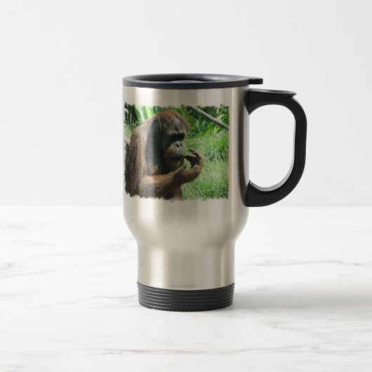 Tasse de voyage de singe d'orang-outan (Droit)
