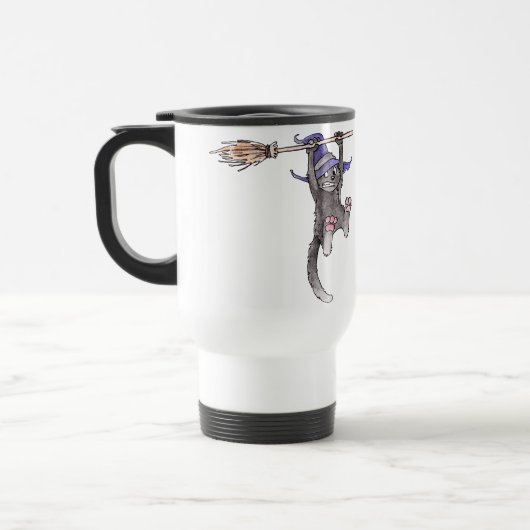 Tasse de voyage de sorcière de chat (Gauche)