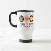 Tasse de voyage de tennis d'amour de paix (Gauche)