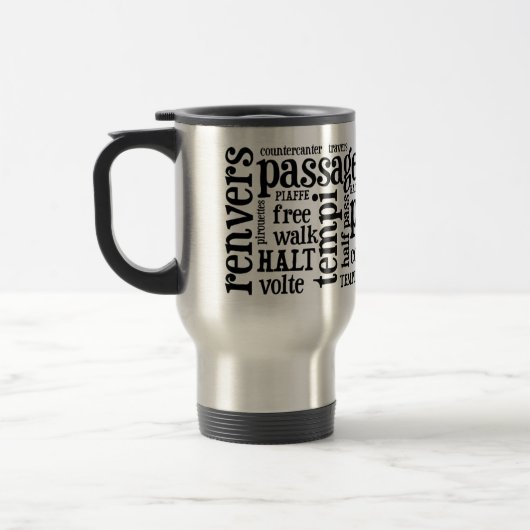 Tasse de voyage de termes du dressage des (Gauche)