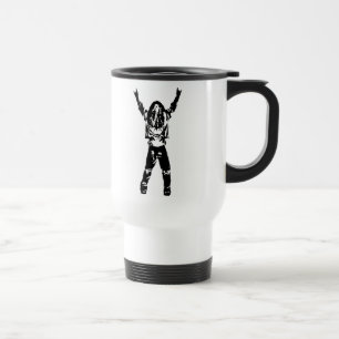Tasse de voyage de type en métal - noir