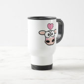 Tasse de voyage de vache frappée par amour (Devant droit)