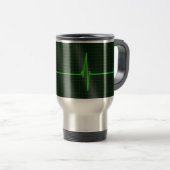 Tasse de voyage de vagues d'électrocardiogramme (Devant droit)
