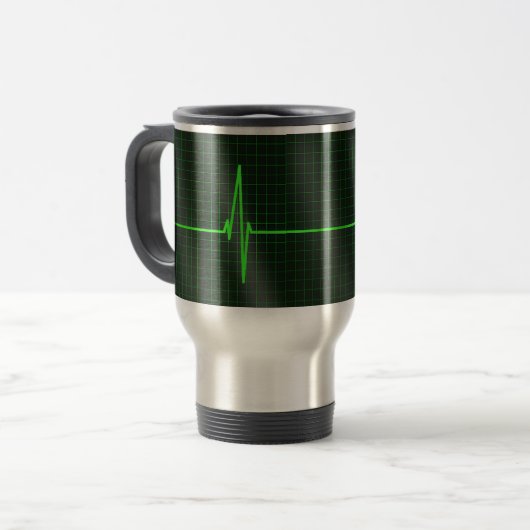 Tasse de voyage de vagues d'électrocardiogramme (Devant gauche)
