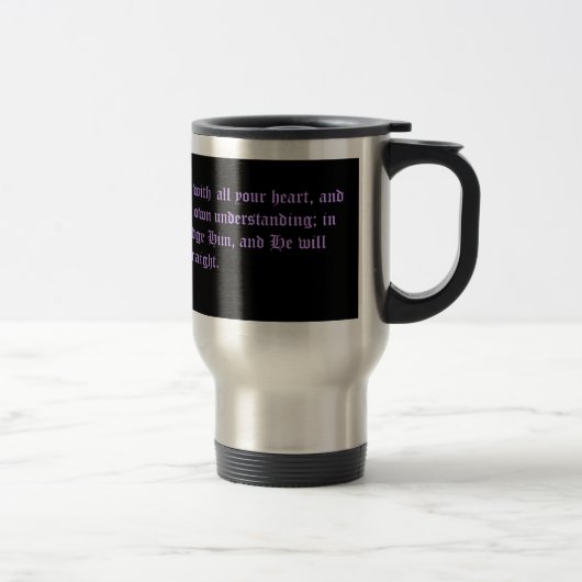 Tasse de voyage de vers de bible (Droit)