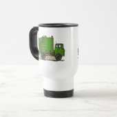Tasse de voyage de vert de camion à ordures (Devant gauche)