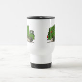 Tasse de voyage de vert de camion à ordures (Centre)