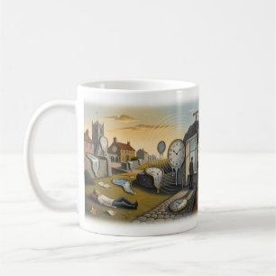 Tasse de voyage de vie d'horloge surréaliste