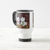 Tasse de voyage de Westie d'automne (Devant gauche)