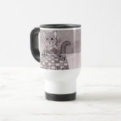 Tasse de voyage d'échecs de chat (Devant gauche)