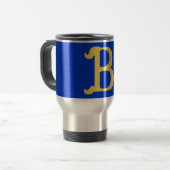 Tasse de voyage décorée d'un monogramme avec la (Devant gauche)