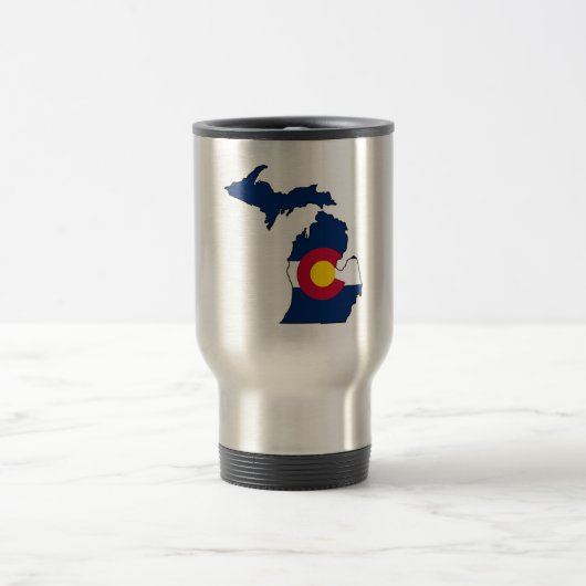 Tasse de voyage d'ensemble du Michigan de drapeau (Centre)