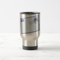 Tasse de voyage d'enveloppe de par avion
