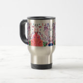 Tasse de voyage. dessins hippocampes (Devant gauche)