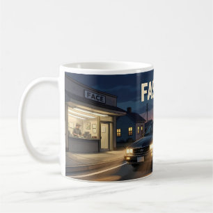 Tasse de voyage d'évasion de la ville au crépuscul