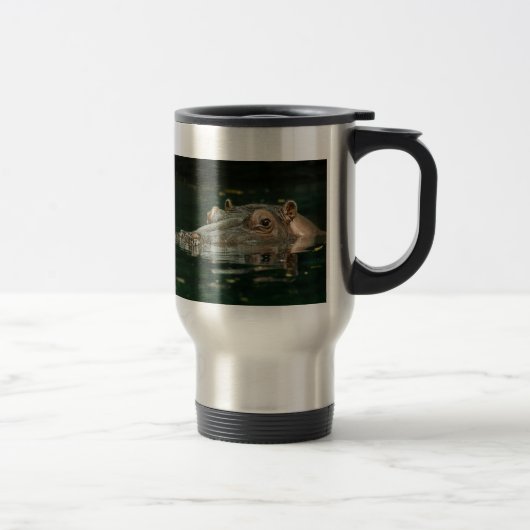 Tasse de voyage d'hippopotame (Droit)