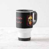 Tasse de voyage d'ObsoleteOddity - double crâne (Devant droit)