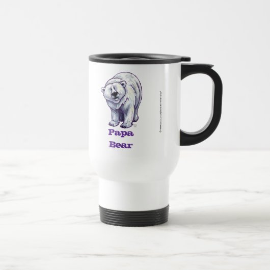 Tasse de voyage d'ours blanc d'ours de papa (Droite)