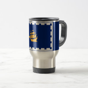 Tasse de voyage Drapeau de la ville de Québec