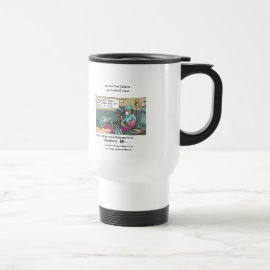 Tasse de Voyage Drôle de Code Téléphonique Bleu De (Droite)