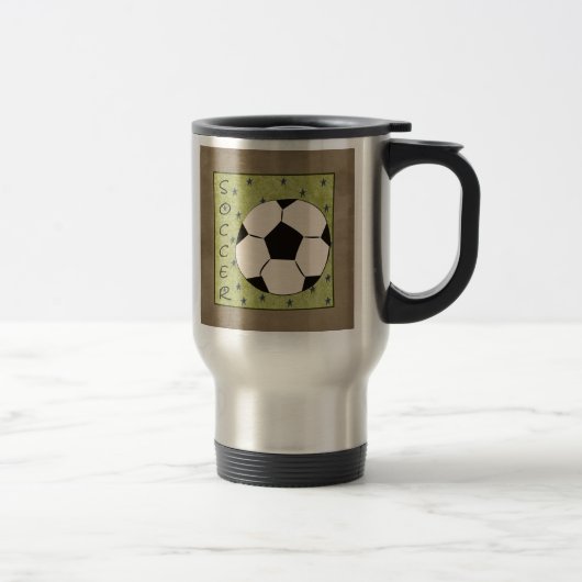 Tasse de voyage du football (Droit)