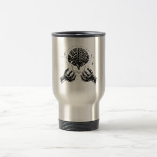 Tasse de voyage en génie électrique du cerveau cyb