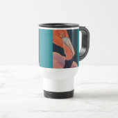 Tasse de voyage en métal de Flamant rose (Devant droit)