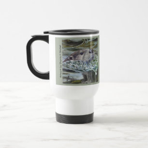 Tasse de voyage en métal de loutre