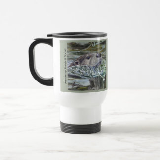 Tasse de voyage en métal de loutre