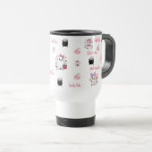 Tasse de voyage fantôme rose mignonne | (Devant droit)