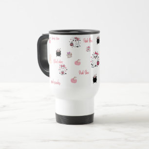 Tasse de voyage fantôme rose mignonne  