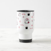 Tasse de voyage fantôme rose mignonne | (Centre)