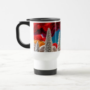 Tasse de voyage Forêt Colorée Vibrante – Rouge Ble