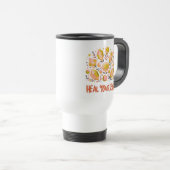 Tasse de voyage «Guérissez-vous» avec design de cr (Devant droit)