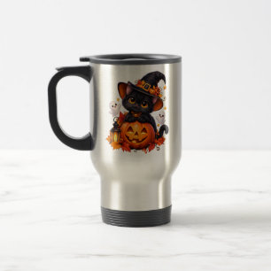 Tasse de voyage Halloween Citrouille Chat Noir Mig