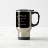 Tasse de voyage historique avec citation de réussi