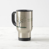 Tasse de voyage - image Recyclée d'arbre d'art (Devant gauche)