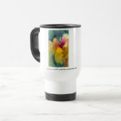 Tasse de voyage isolée par iris féerique jaune (Devant gauche)