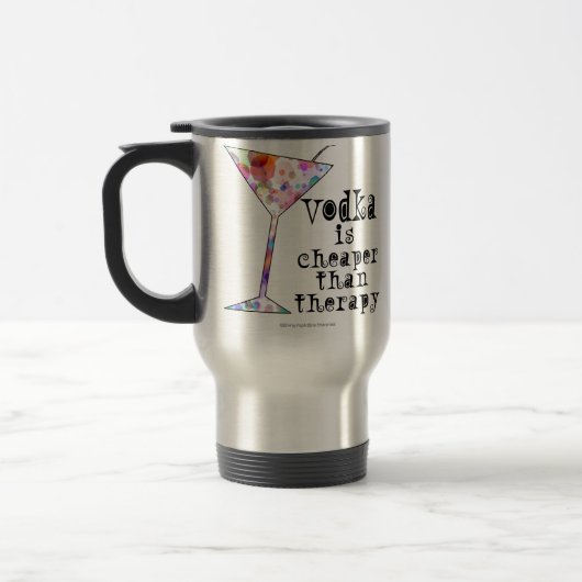 TASSE DE VOYAGE - LA VODKA EST MOINS CHÈRE QUE LA (Gauche)