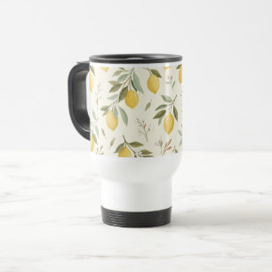 Tasse de voyage Méditerranéen au citron